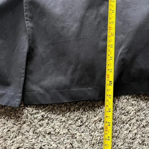 Ralph Ralph Lauren Black Navy Blue Trench Coat Size 52 Quiet Luxury Water Resist - Picture 7 of 8